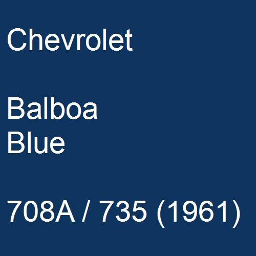 Chevrolet, Balboa Blue, 708A / 735 (1961).